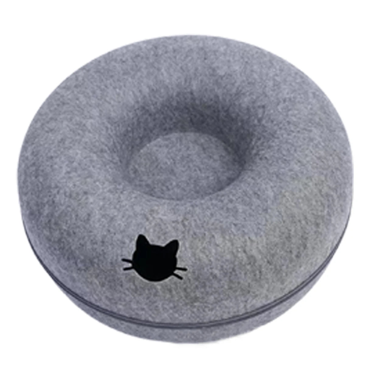 Donut Cat Bed Interactive Tunnel Pet Felt Indoor Toys Cats House Kitten Training Toy Cat Kennel Cat Accessories