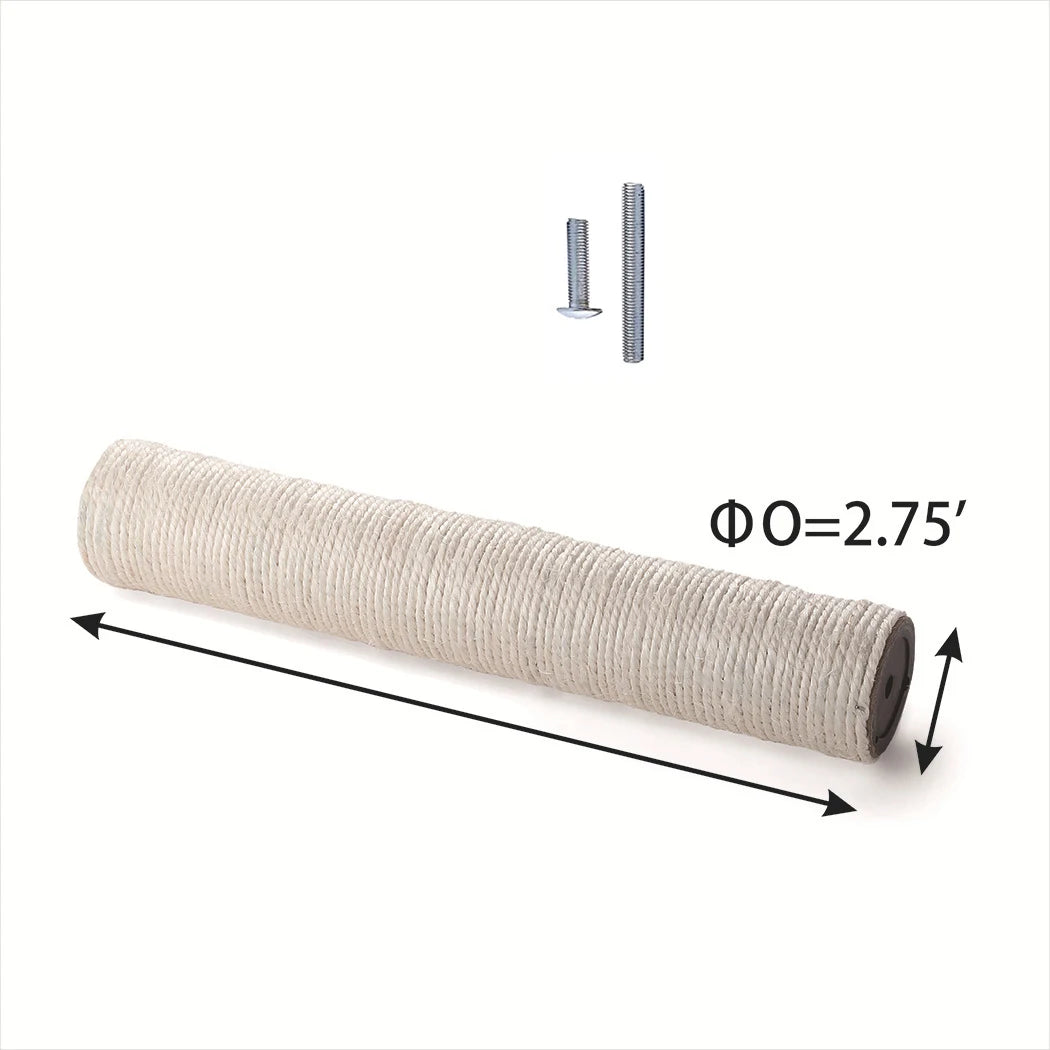 DIY Cat Scratching Post Replacement Post for Cat Tree Cat Tower Furniture Kittens Scratch Pole with M8 Screw Accessories