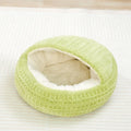 Cat Bed Kennel Round Fluffy Hooded Winter Warm Super Soft Plush Cat Cave Nest Pet Bed Donut Puppy Kittens Semi-enclosed House