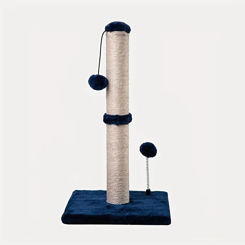 34-Inch High Cat Scratching Post Premium Basic Cat Scratching Indoor Sisal Scratching Post Tree Strap Hanging Ball for Adult Cat