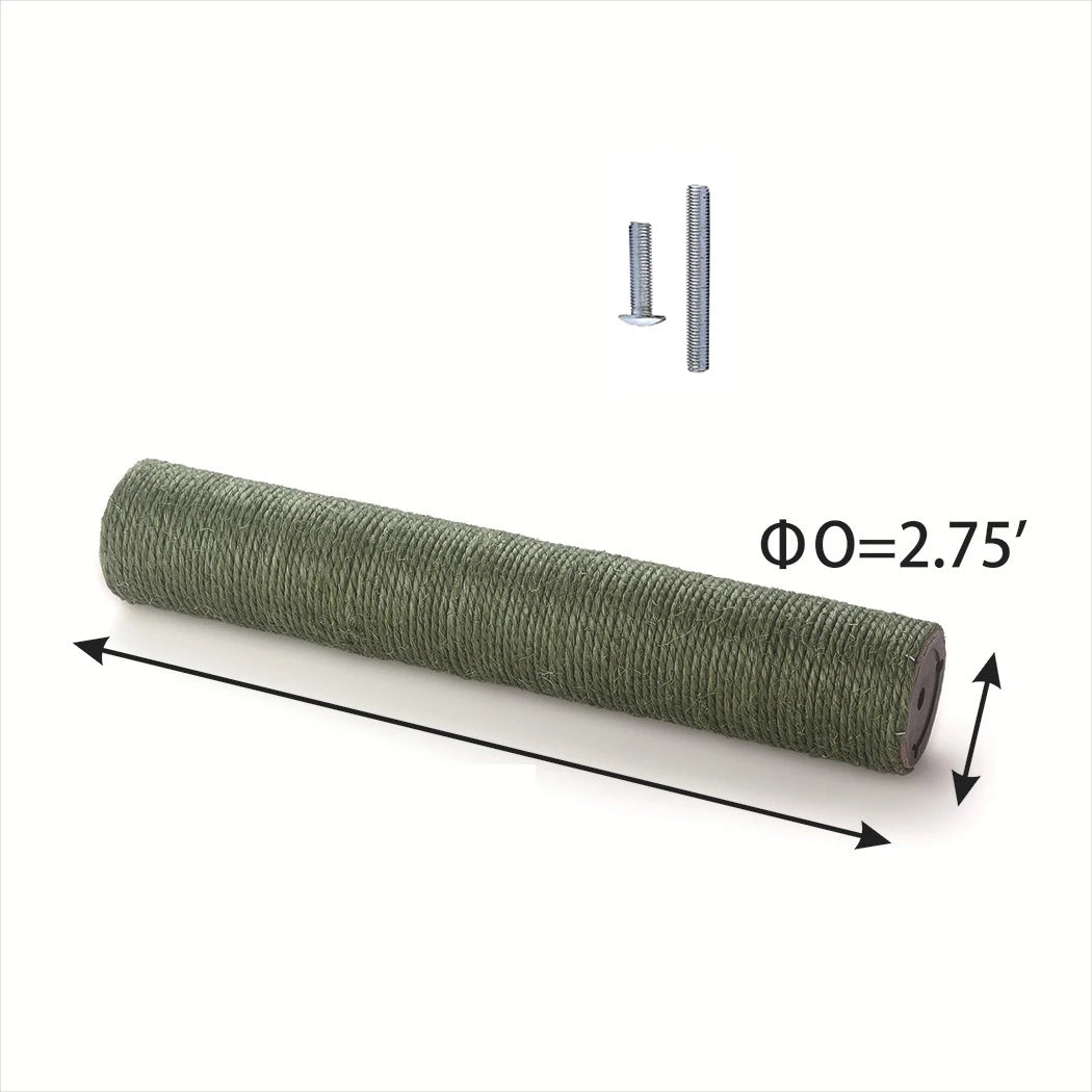 DIY Cat Scratching Post Replacement Post for Cat Tree Cat Tower Furniture Kittens Scratch Pole with M8 Screw Accessories