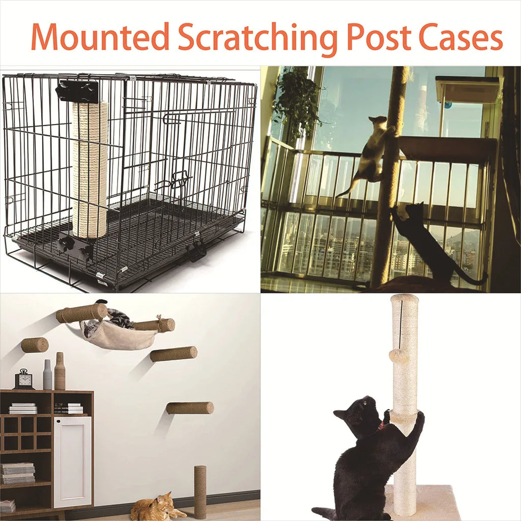 DIY Cat Scratching Post Replacement Post for Cat Tree Cat Tower Furniture Kittens Scratch Pole with M8 Screw Accessories